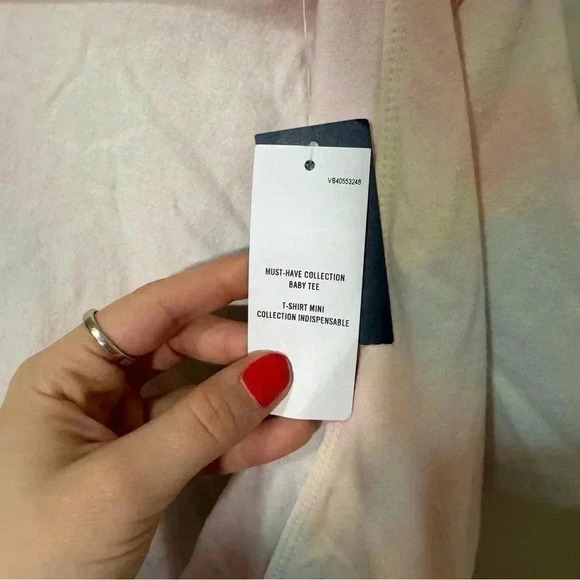 NWT  HOLLISTER 3 in 1 pastel cloud baby tee tie up/wrap top M - Picture 9 of 11